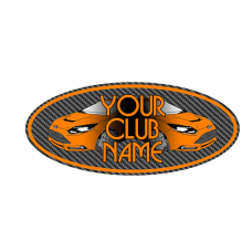 YOUR CLUB NAME 3D Domed Gel Oval Badge